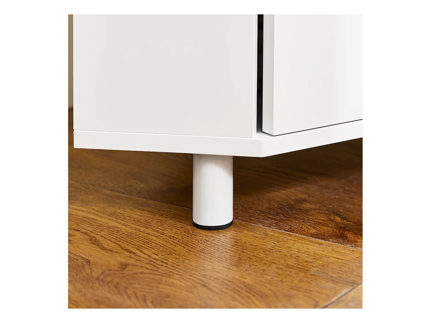 SoBuy BZR193-W - Meuble de salle de bain avec 2 portes et étagères ouvertes Blanc L44.2cm x L30.6cm x H30.6cm...