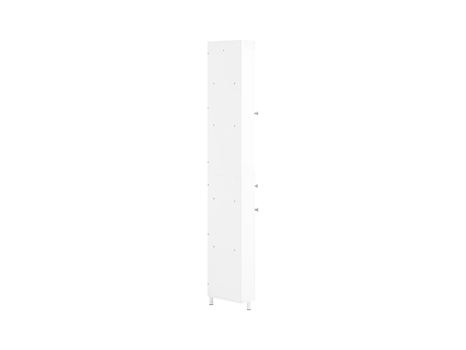SoBuy BZR193-W - Meuble de salle de bain avec 2 portes et étagères ouvertes Blanc L44.2cm x L30.6cm x H30.6cm...