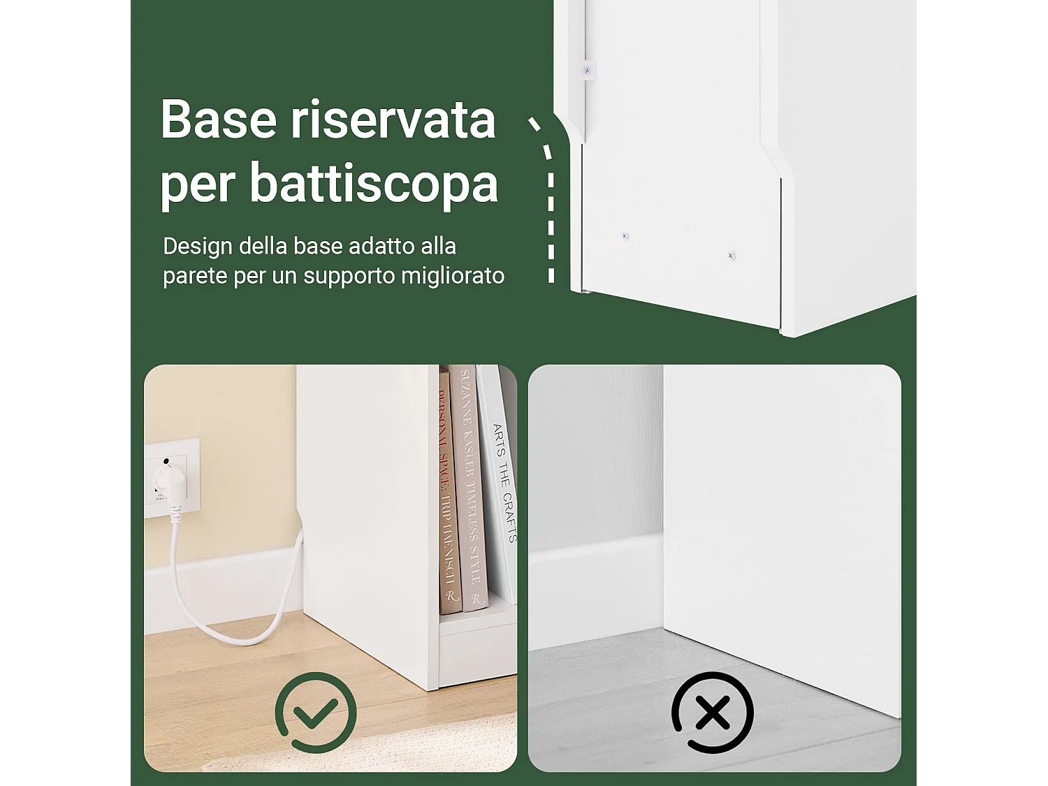 SoBuy FBT111-E-WN - Table de chevet étroite avec USB L35cm x L20cm x H60cm