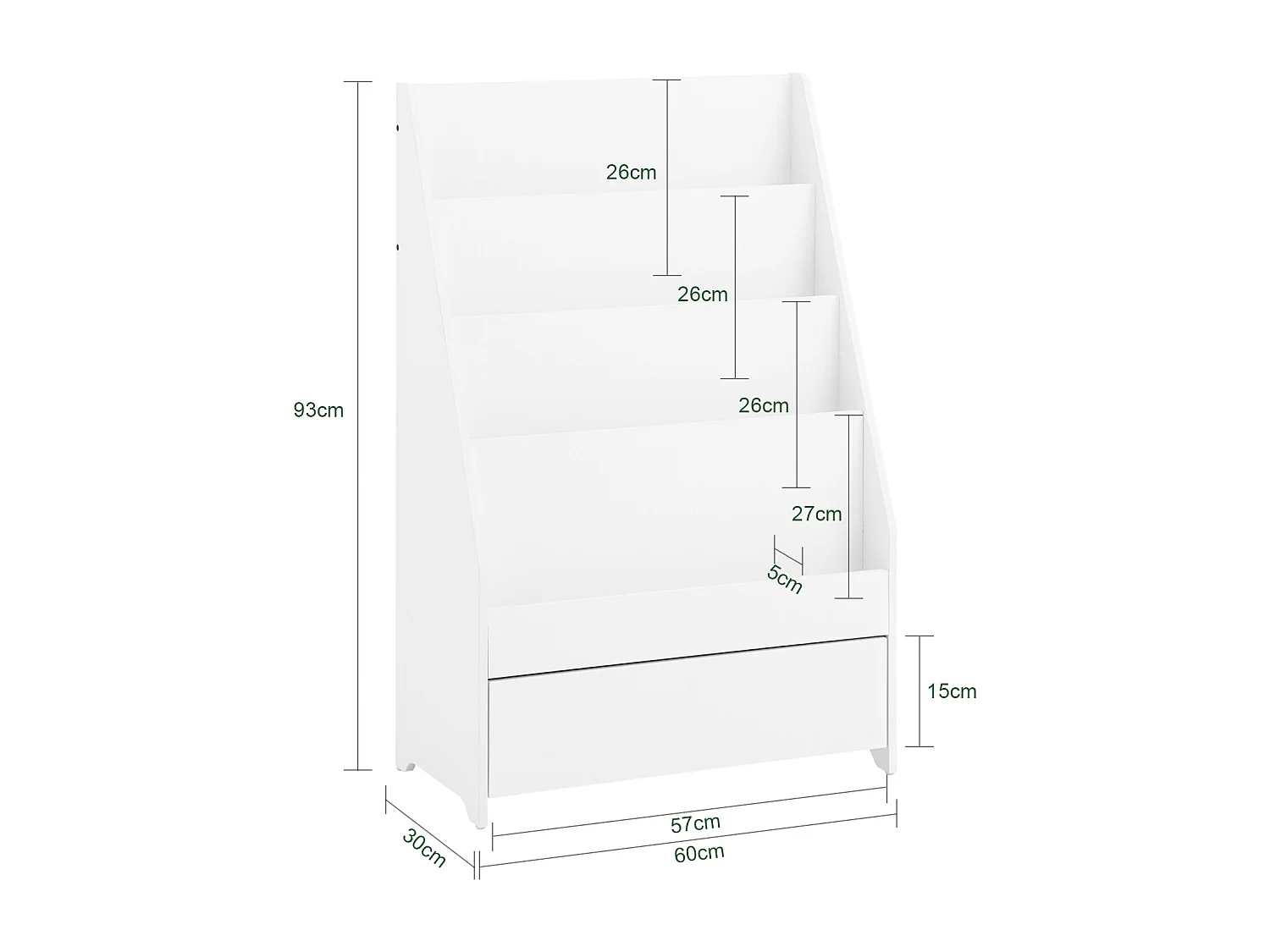 SoBuy, último andar da biblioteca, tronco de brinquedo infantil, Prateleiras de parede para quarto infantil, KMB112-W