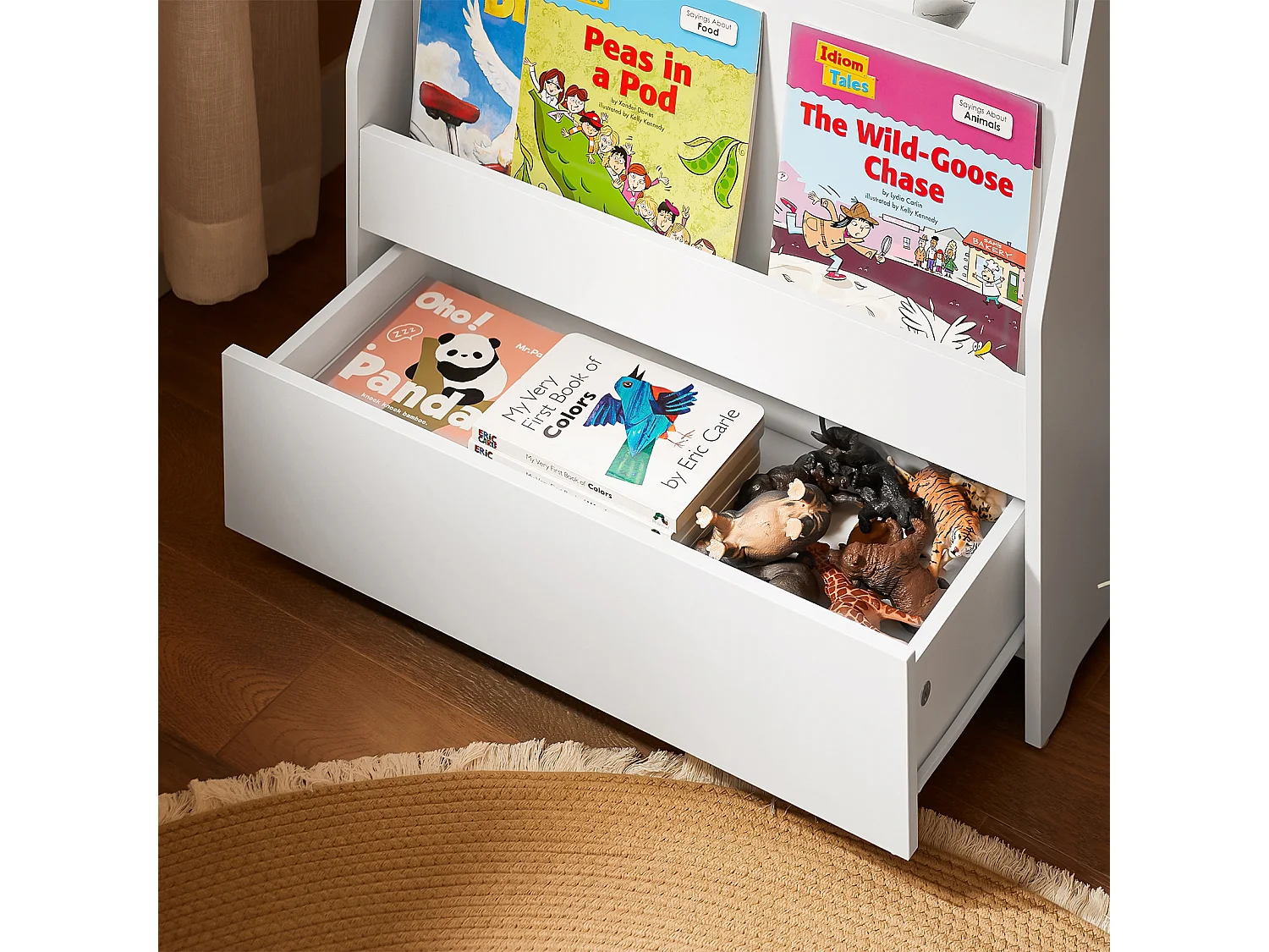 SoBuy, último andar da biblioteca, tronco de brinquedo infantil, Prateleiras de parede para quarto infantil, KMB112-W