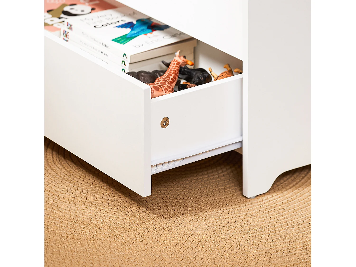 SoBuy, último andar da biblioteca, tronco de brinquedo infantil, Prateleiras de parede para quarto infantil, KMB112-W