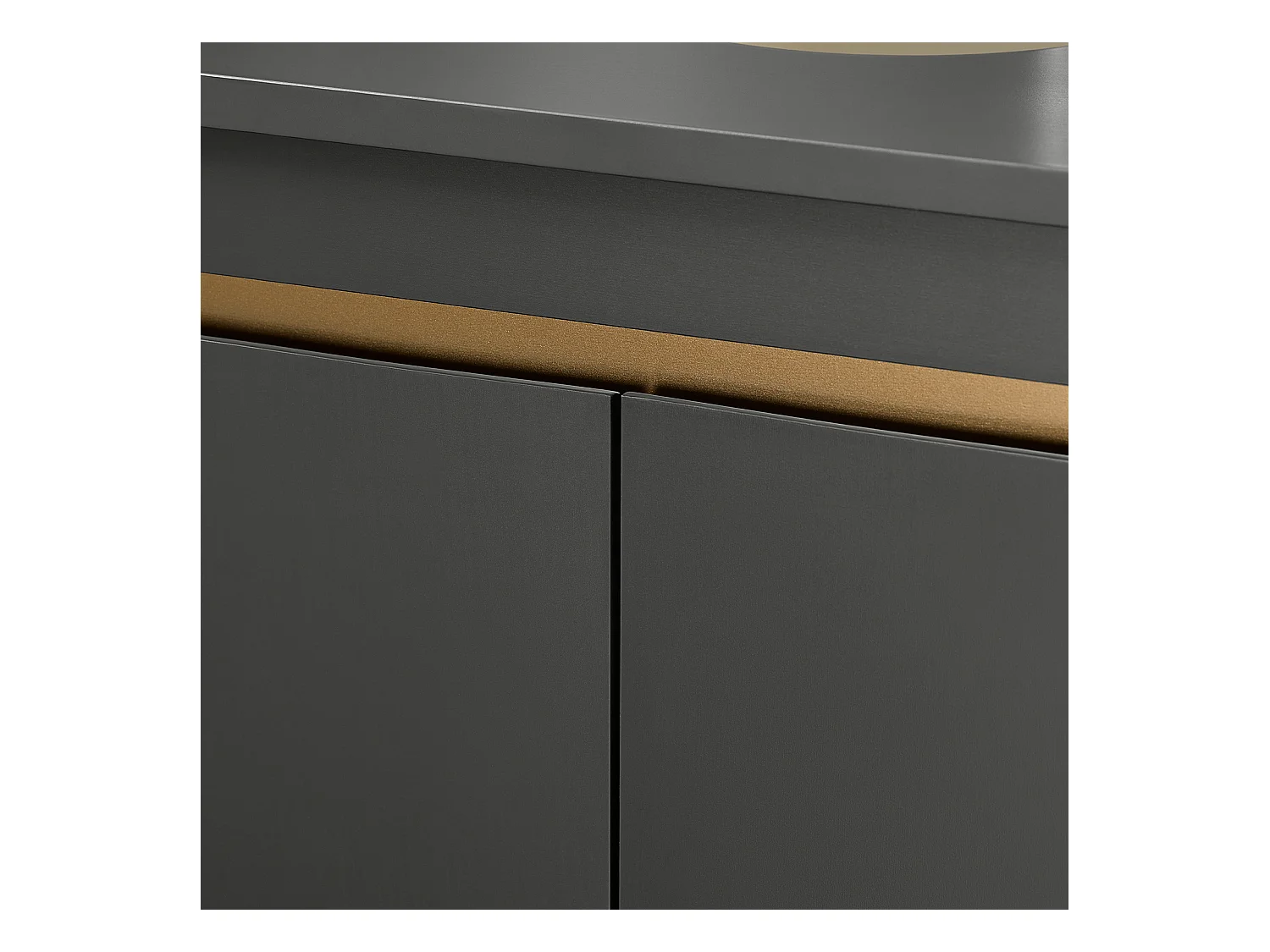 SoBuy BZR113-DG - Waschbeckenschrank mit Türen aus grauem Holz L60cm x B30cm x H58cm