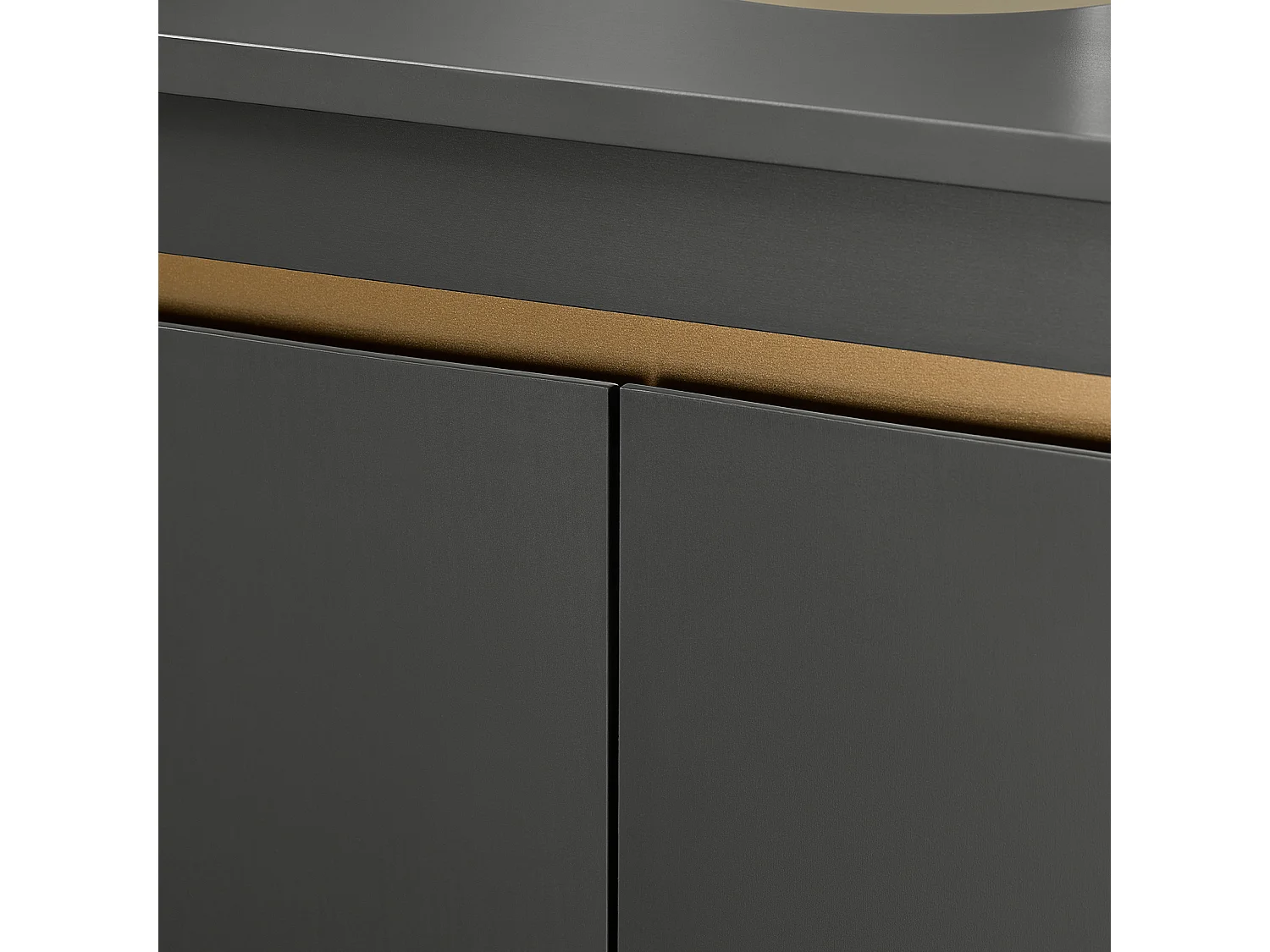 SoBuy BZR113-DG - Meuble évier avec portes en bois gris L60cm x L30cm x H58cm