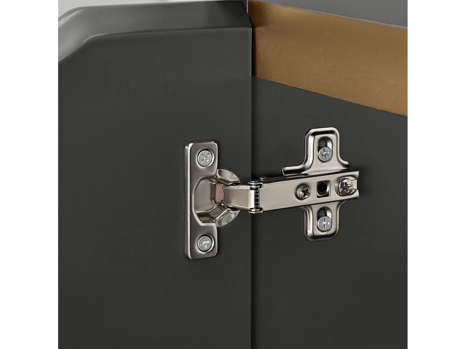 SoBuy BZR113-DG - Meuble évier avec portes en bois gris L60cm x L30cm x H58cm