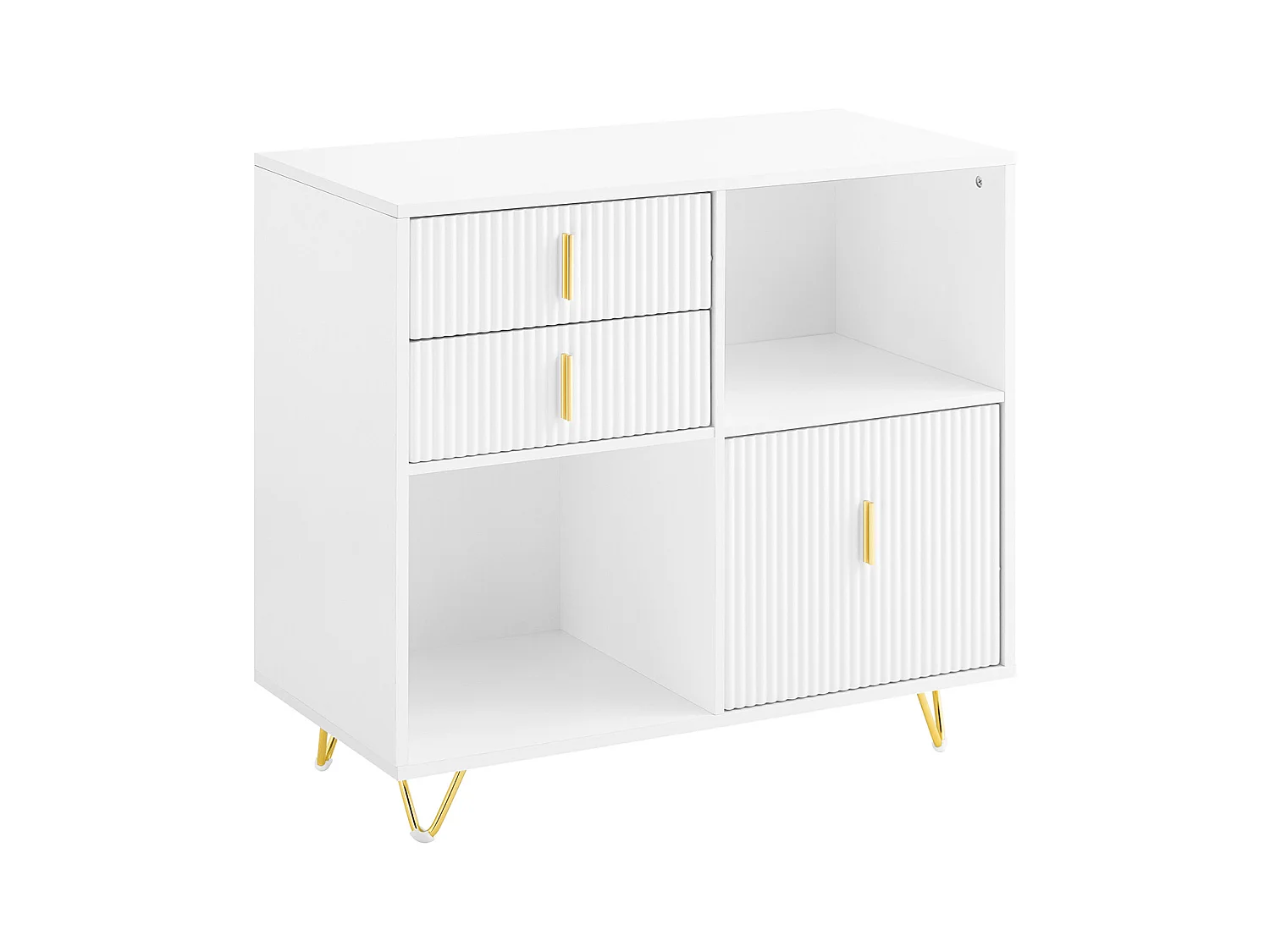 SoBuy ASK11-W - Classeur de bureau avec étagère pour imprimante L80.0cm x L40.0cm x H40.0cm...