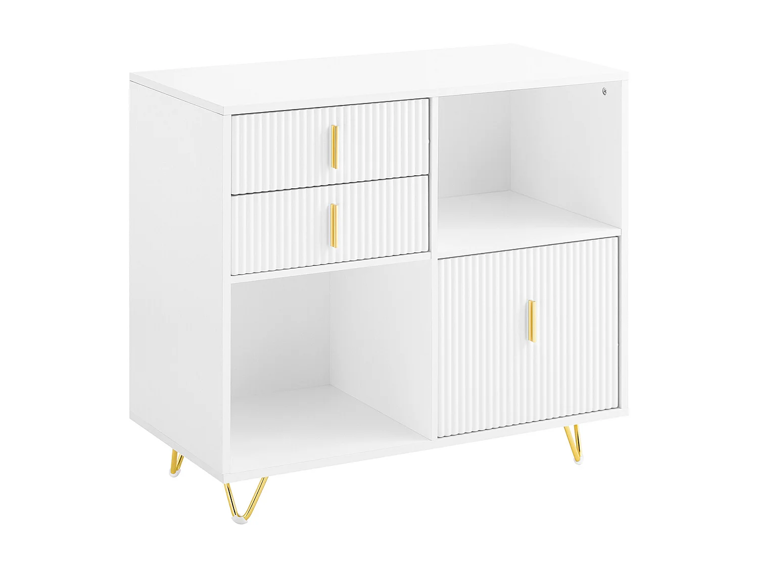 SoBuy ASK11-W - Mobile Archivio Ufficio con Ripiano per Stampante L80.0cm x W40.0cm x H...
