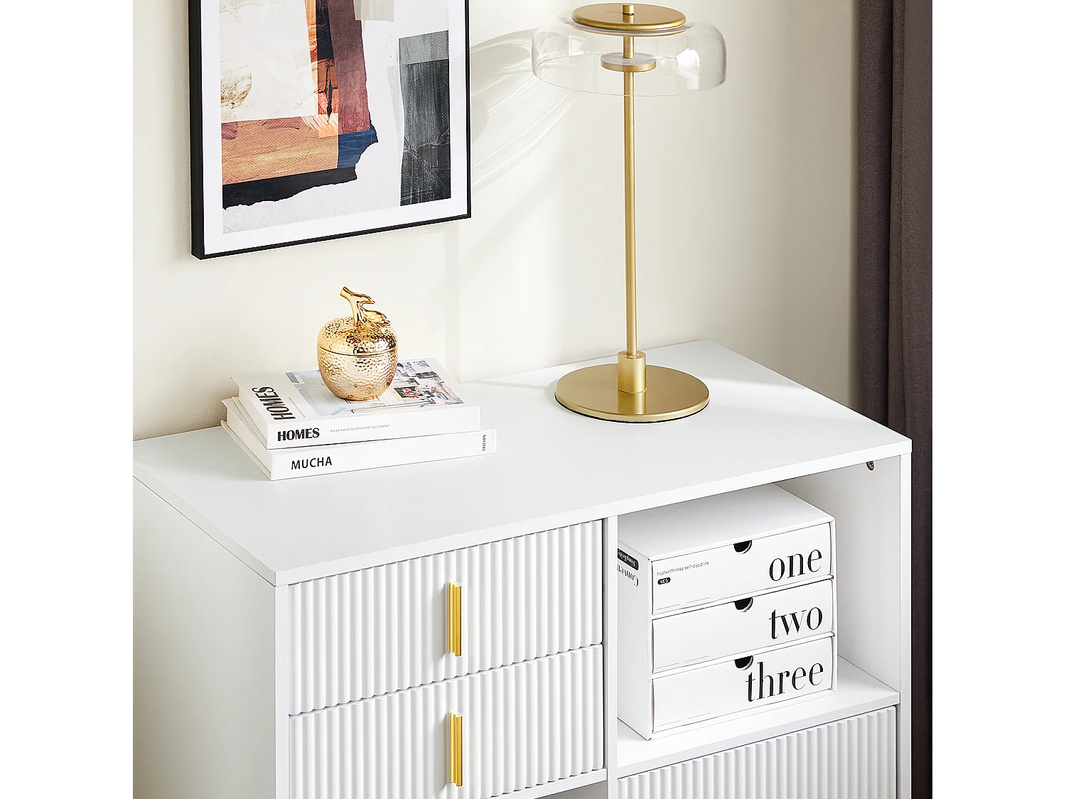 SoBuy ASK11-W - Mobile Archivio Ufficio con Ripiano per Stampante L80.0cm x W40.0cm x H...