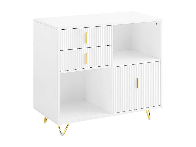 SoBuy ASK11-W - Mobile Archivio Ufficio con Ripiano per Stampante L80.0cm x W40.0cm x H...