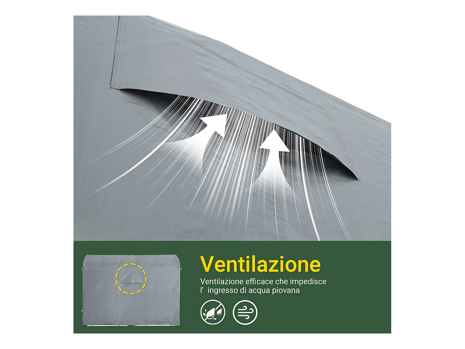 Sobuy Outdoor Car Garage Bicycle Box Tent Wodoodporny namiot na samochody, motocykle i narzędzia Szopa ogrodowa i schowek zewnętrzny Szary 120x176x163 cm KLS11-DG