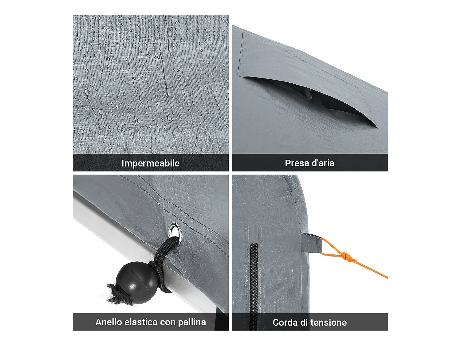 Sobuy Outdoor Car Garage Bicycle Box Tent Wodoodporny namiot na samochody, motocykle i narzędzia Szopa ogrodowa i schowek zewnętrzny Szary 120x176x163 cm KLS11-DG
