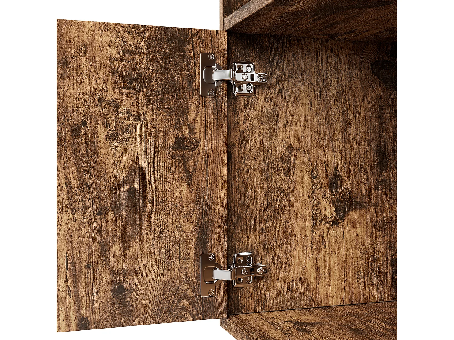 Bücherregal 80×30×173 cm - farbwechselnde LED-Beleuchtung - 2 Türen - Aufbewahrungsfächer - braun