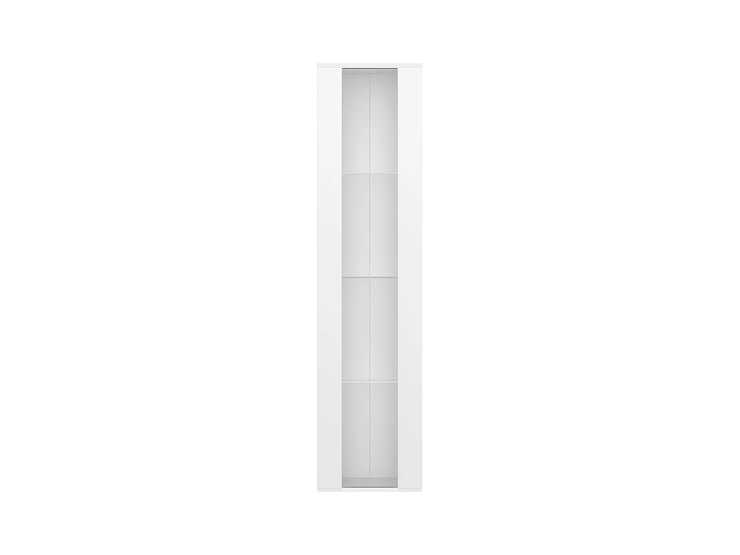 Vitrine 40×29×170 cm - fernbedienbare RGB-LED-Beleuchtung - Glasfächer - weiß