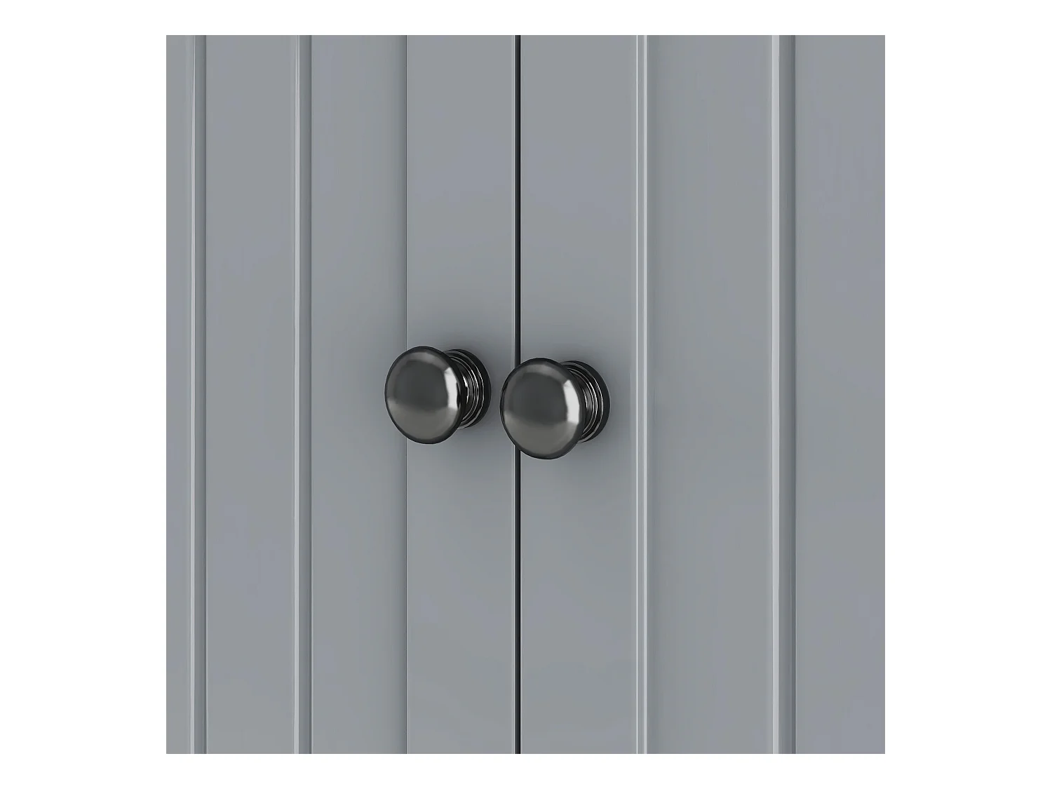 Badezimmerschrank 49,5×35×170 cm - 3 offene Fächer - 2 feuchtigkeitsbeständige Türen - höhenverstellbare Regale - grau
