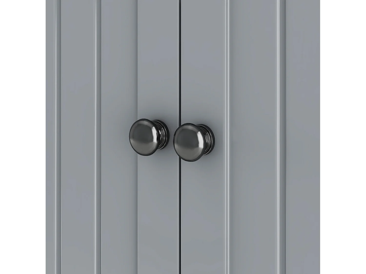 Meuble de salle de bain 49.5x35x170cm - 3 compartiments ouverts - 2 portes résistantes à l'humidité - étagères réglables - gris