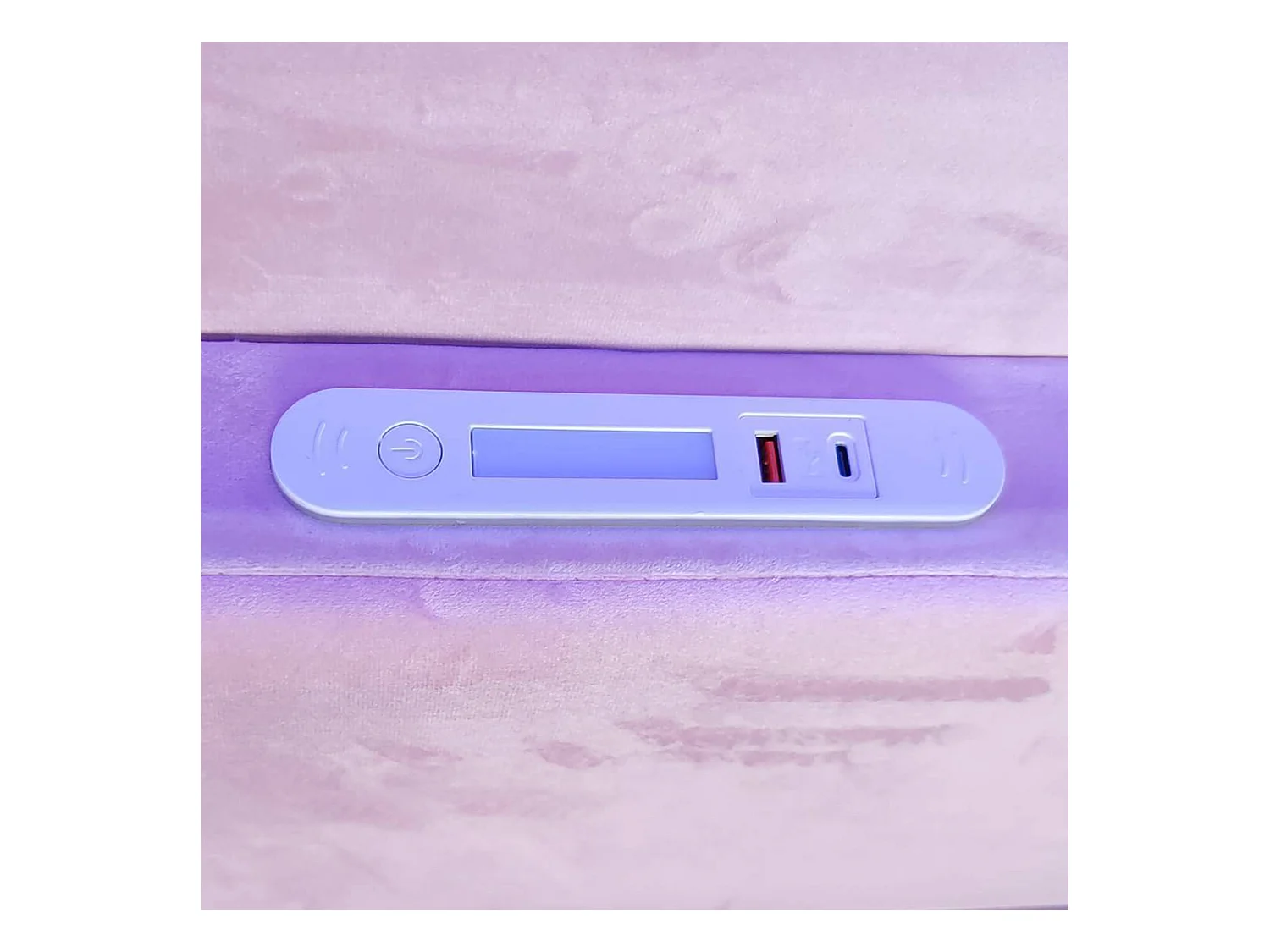 Cama con almacenamiento 90×200 cm - con iluminación LED - con puerto USB de carga - con estantes - terciopelo - rosa (colchón no incluido)