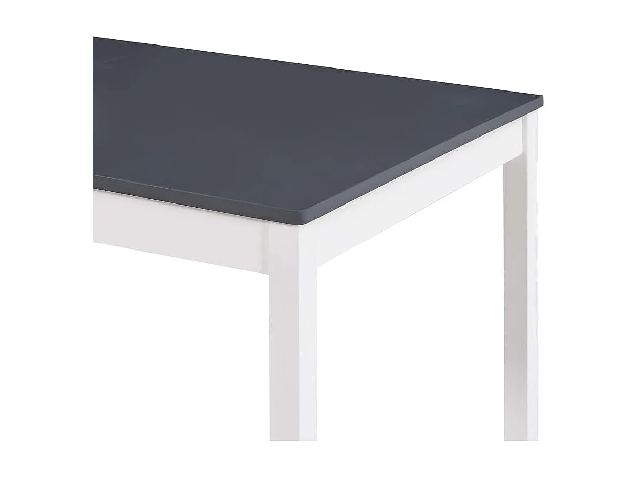 Table de salle à bois blanche 180 x 90 x 73 cm DEC036771