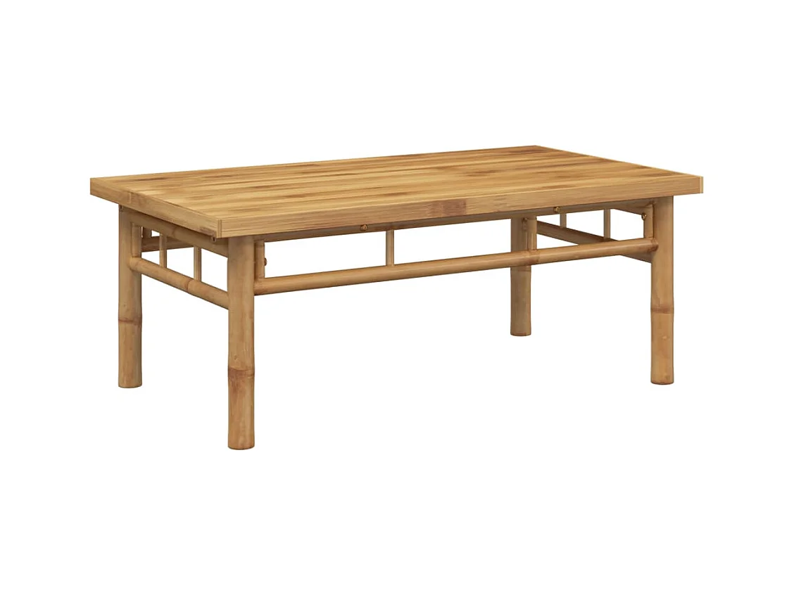 Table basse de salon bambou marron 90 x 50 x 35 cm DEC037223