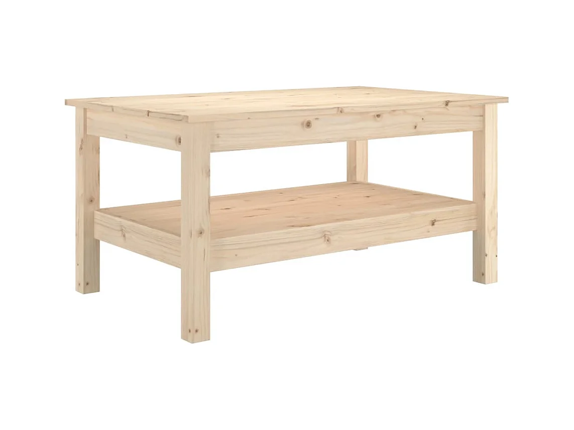 Table basse de salon bois marron 80 x 50 x 40 cm DEC037166
