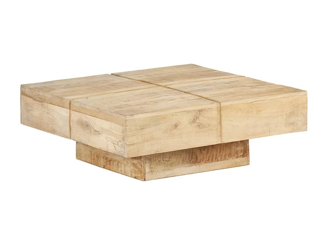 Table basse de salon bois marron 80 x 80 x 28 cm DEC037188