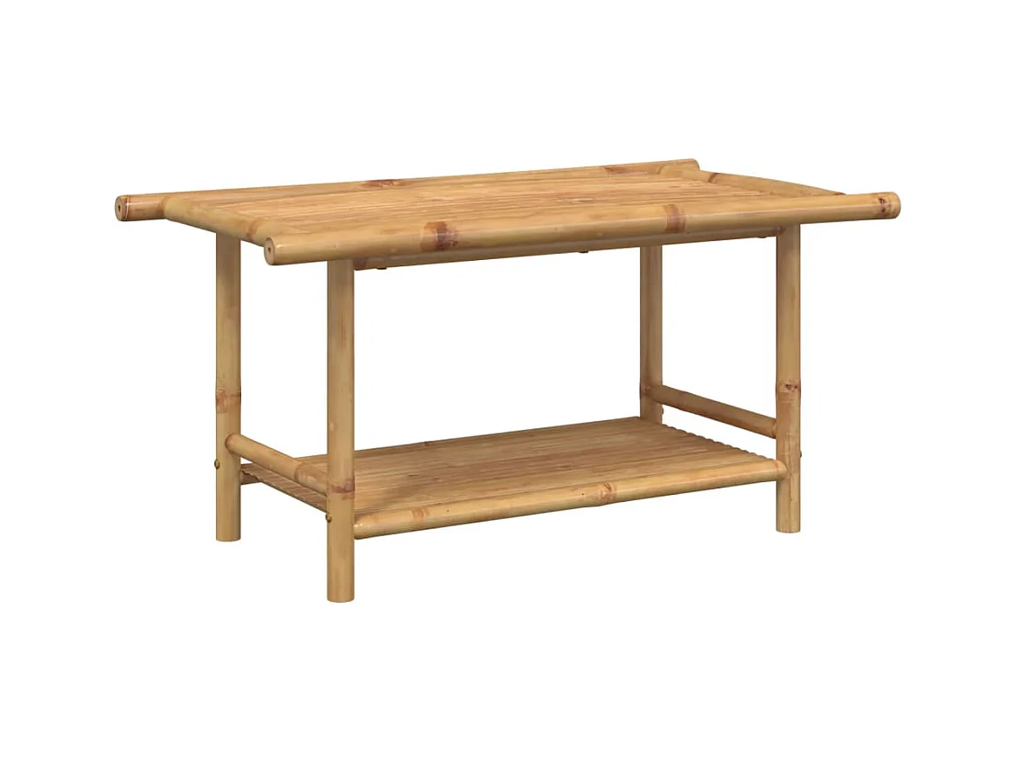 Table basse de salon bambou marron 90 x 50 x 45 cm DEC037243