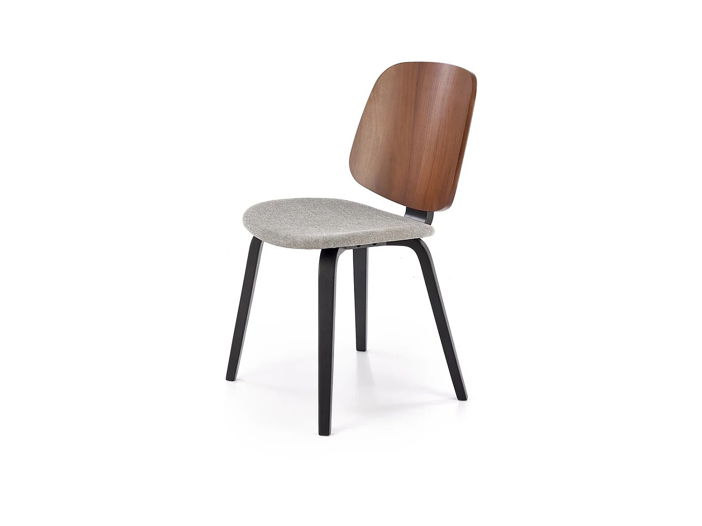 Chaise K 563/revêtement tissu bois/marron gris