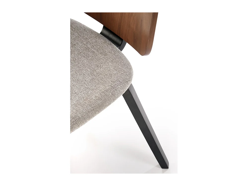 Chaise K 563/revêtement tissu bois/marron gris