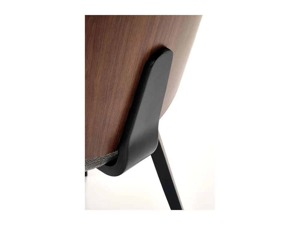Chaise K 563/revêtement tissu bois/marron gris