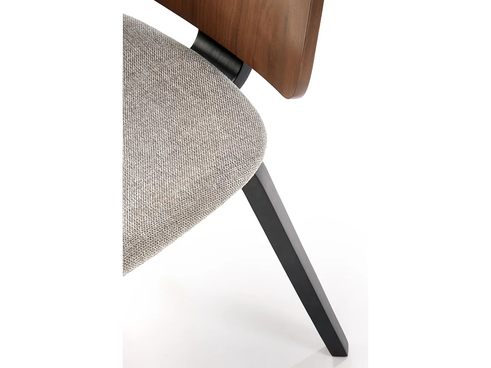 Stuhl K563/Stoffbezug&Holz/Braun&Grau