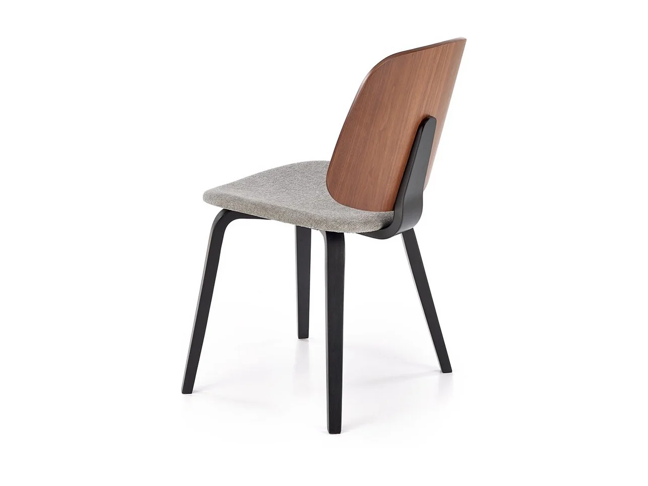 Stuhl K563/Stoffbezug&Holz/Braun&Grau