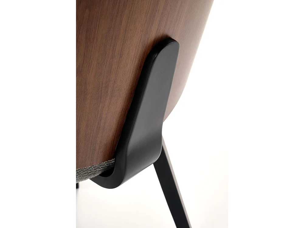 Stuhl K563/Stoffbezug&Holz/Braun&Grau