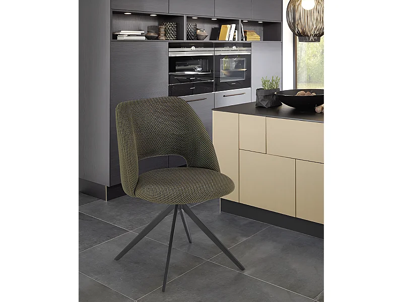 Chaise K546/revêtement en tissu/fonction pivotante/Vert