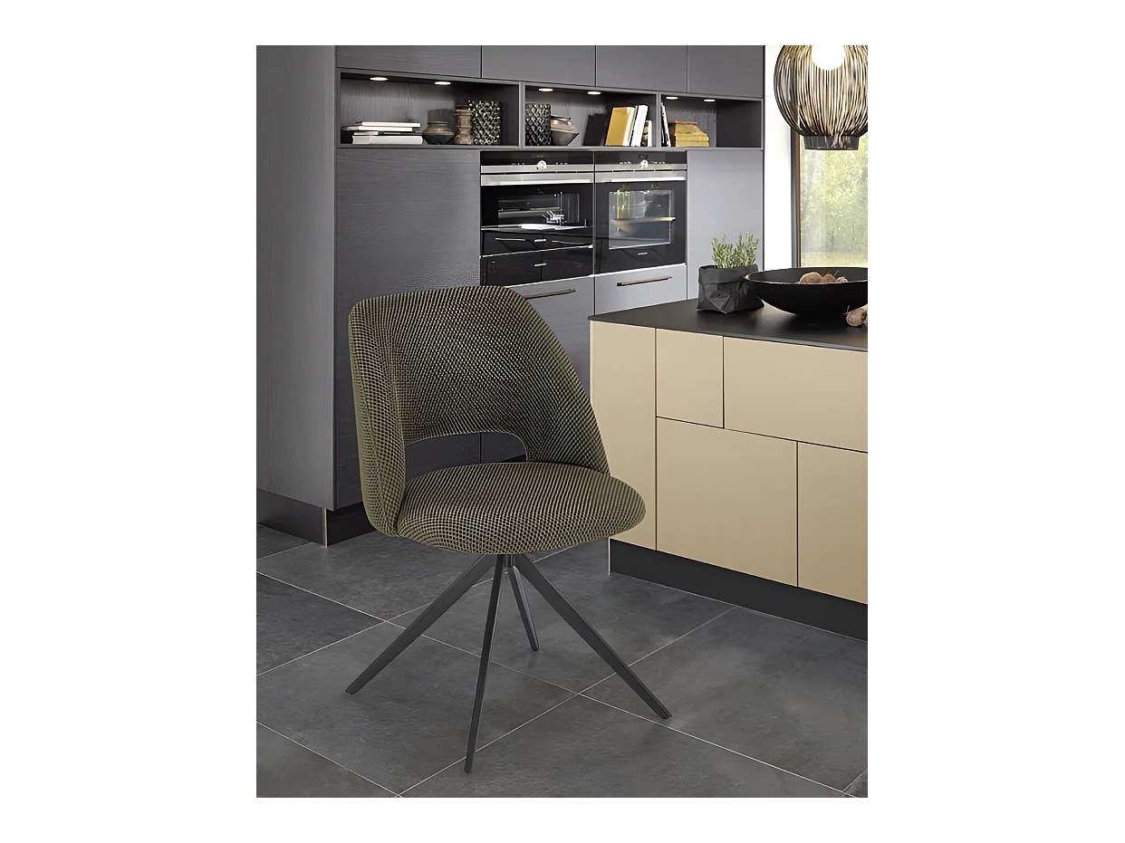 Sedia K546/rivestimento in tessuto/funzione girevole/Verde