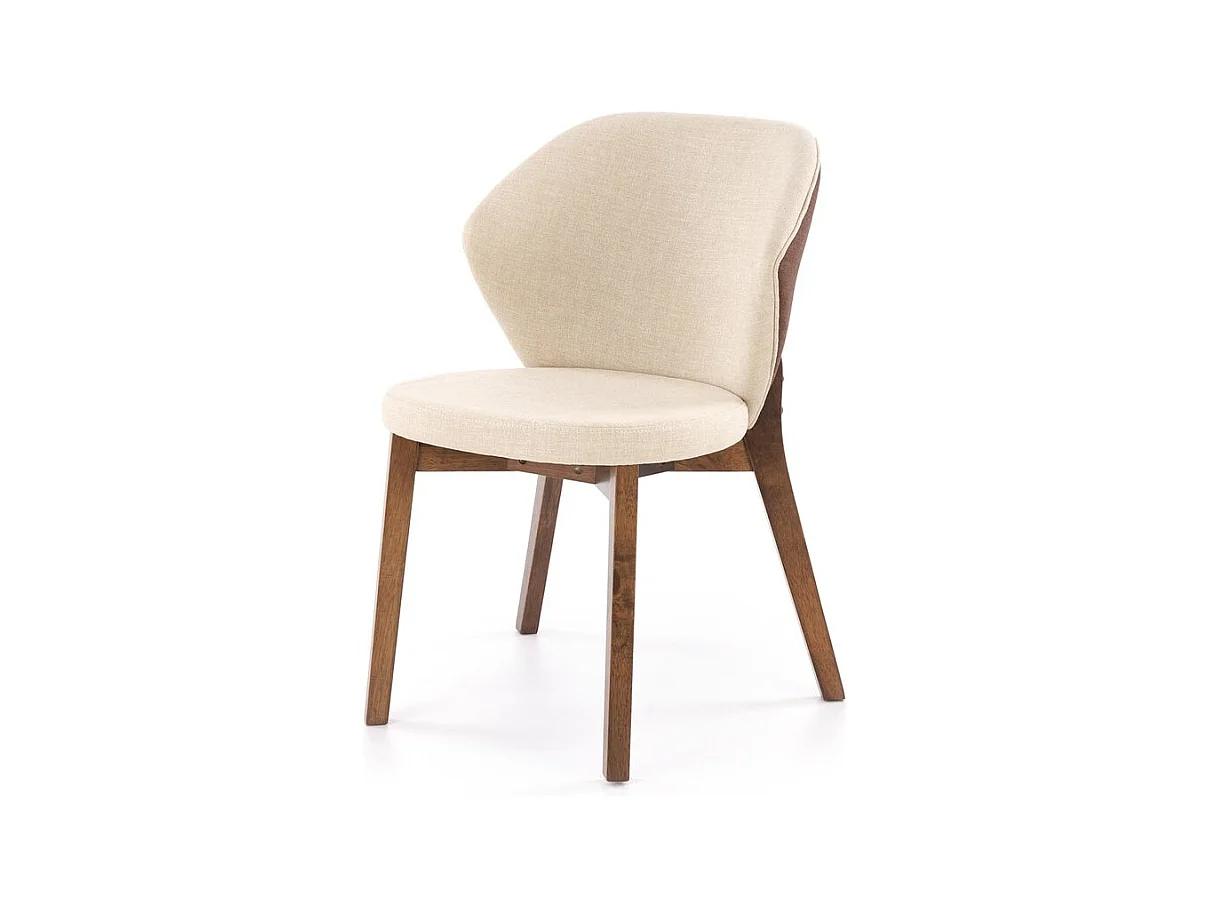 Sedia K583/Rivestimento in tessuto/Marrone e beige