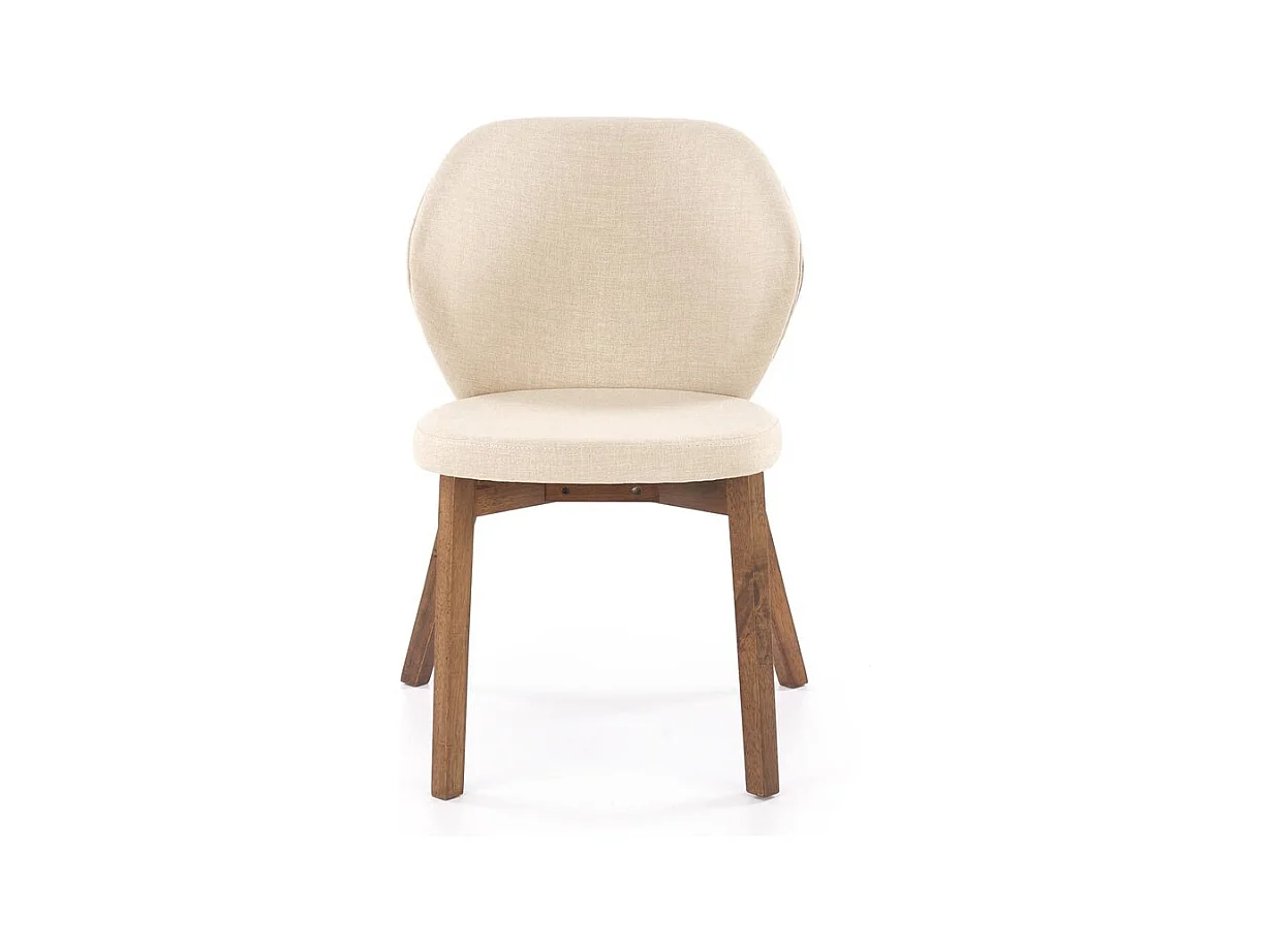 Sedia K583/Rivestimento in tessuto/Marrone e beige