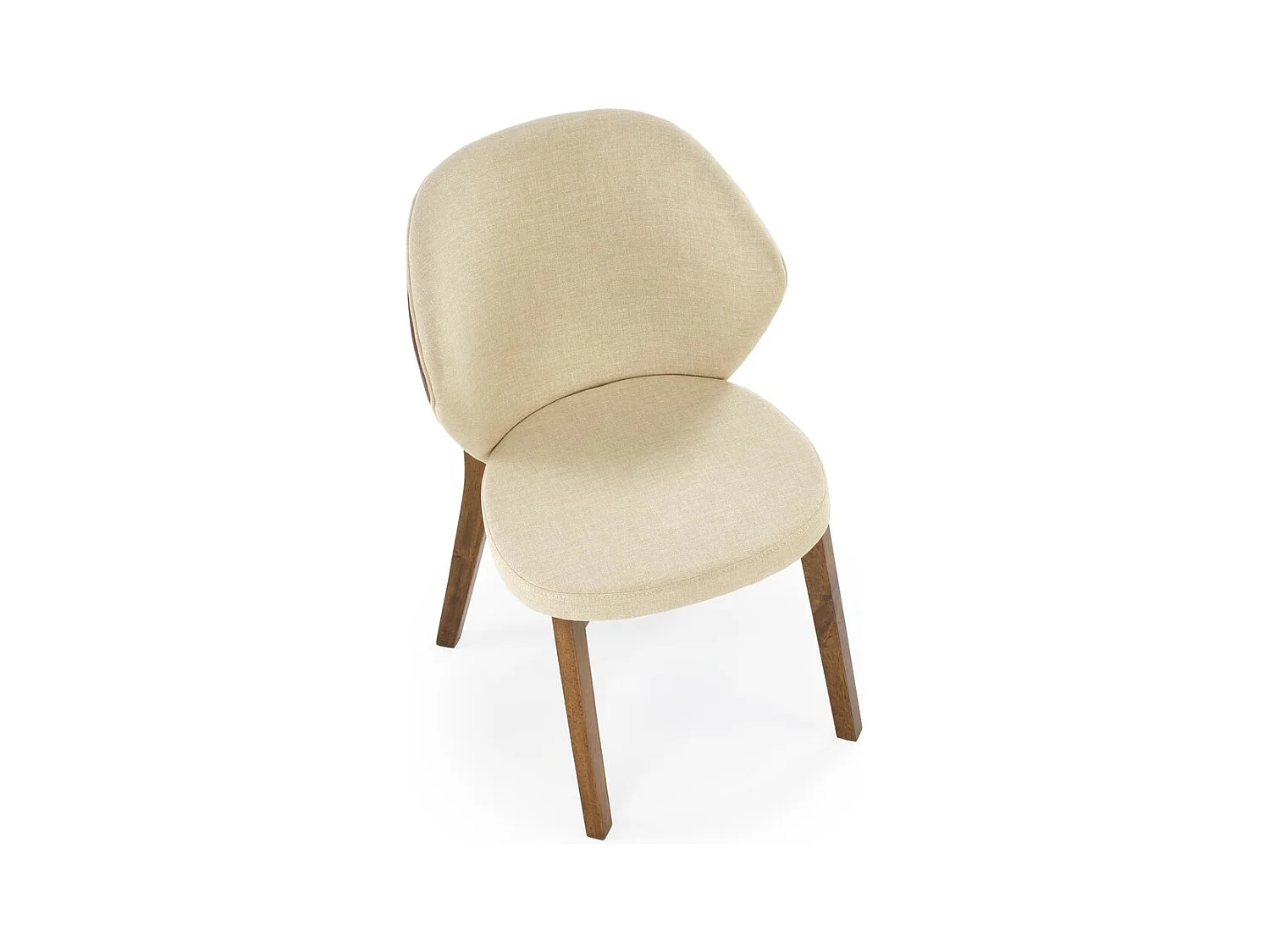 Sedia K583/Rivestimento in tessuto/Marrone e beige