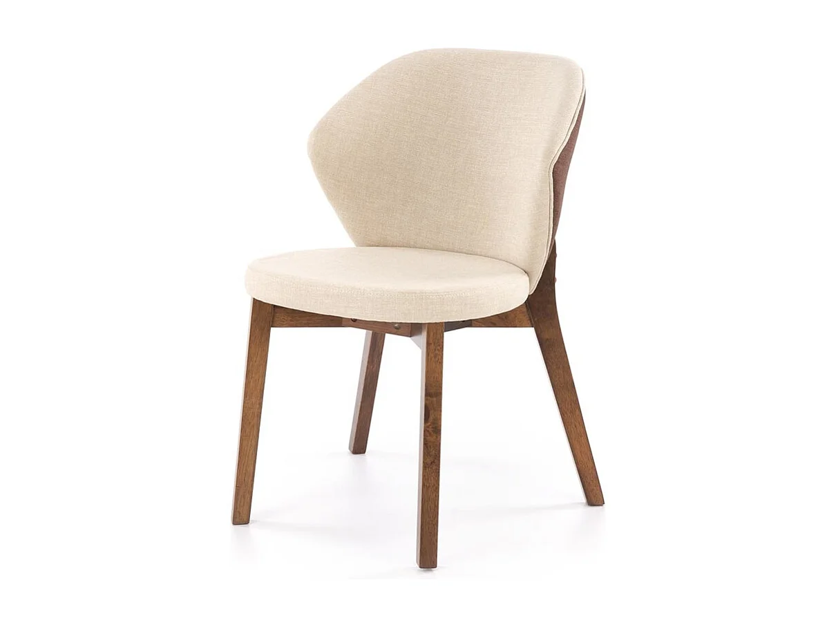 Sedia K583/Rivestimento in tessuto/Marrone e beige