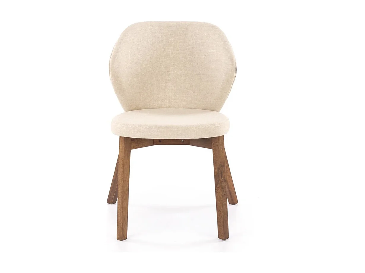 Sedia K583/Rivestimento in tessuto/Marrone e beige