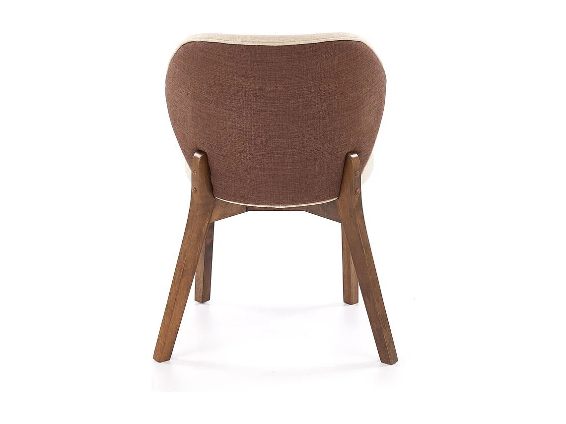 Sedia K583/Rivestimento in tessuto/Marrone e beige
