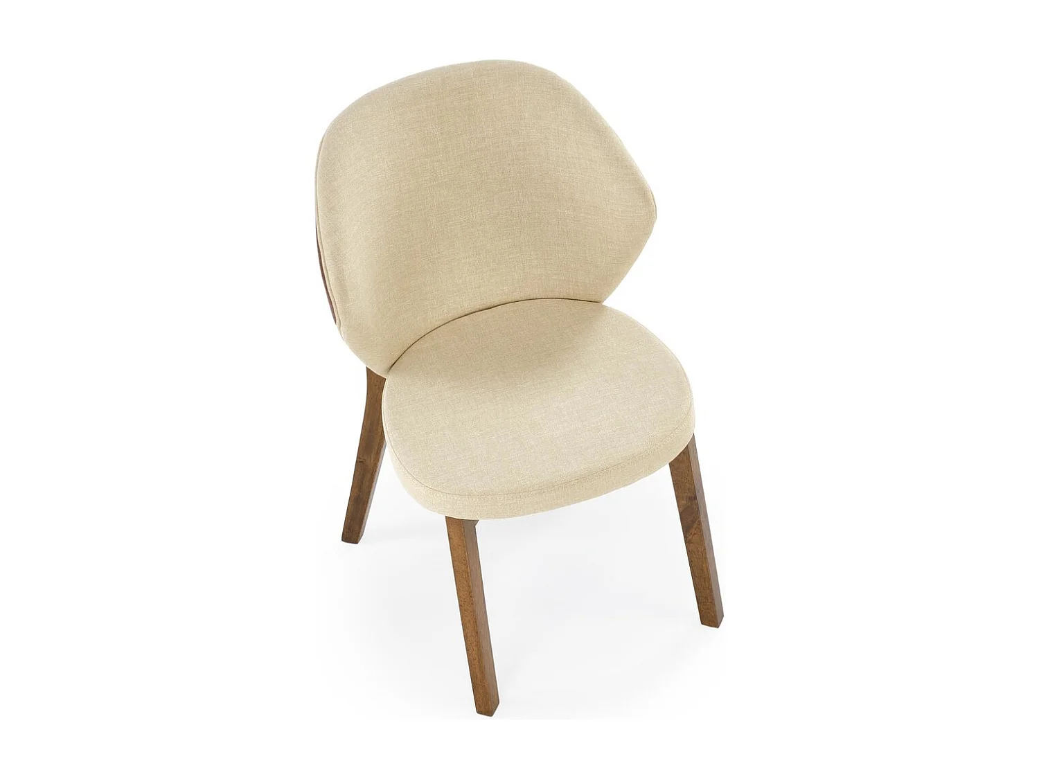 Sedia K583/Rivestimento in tessuto/Marrone e beige