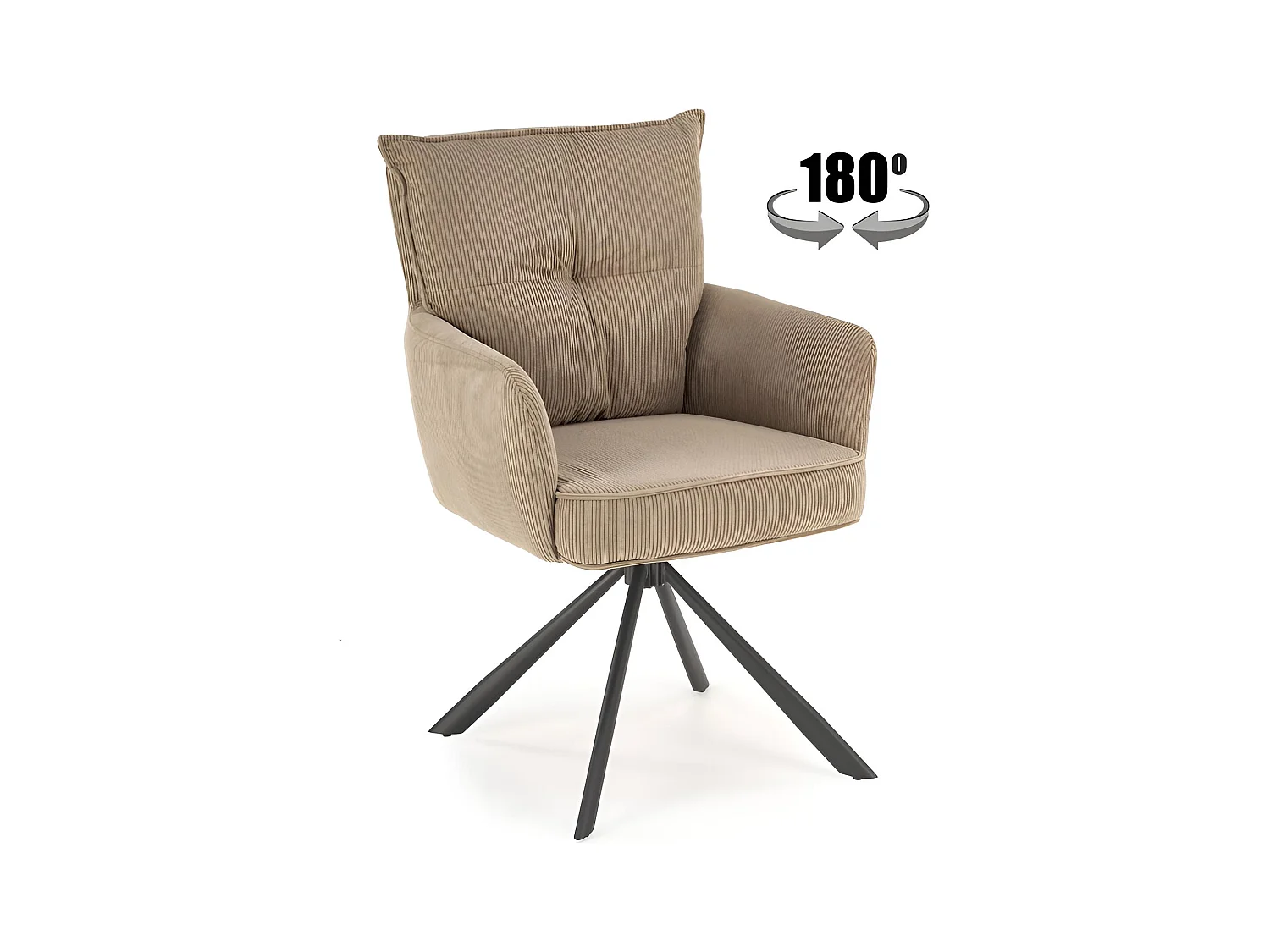 Stuhl K528/Drehfunktion/Stoffbezug/Braun