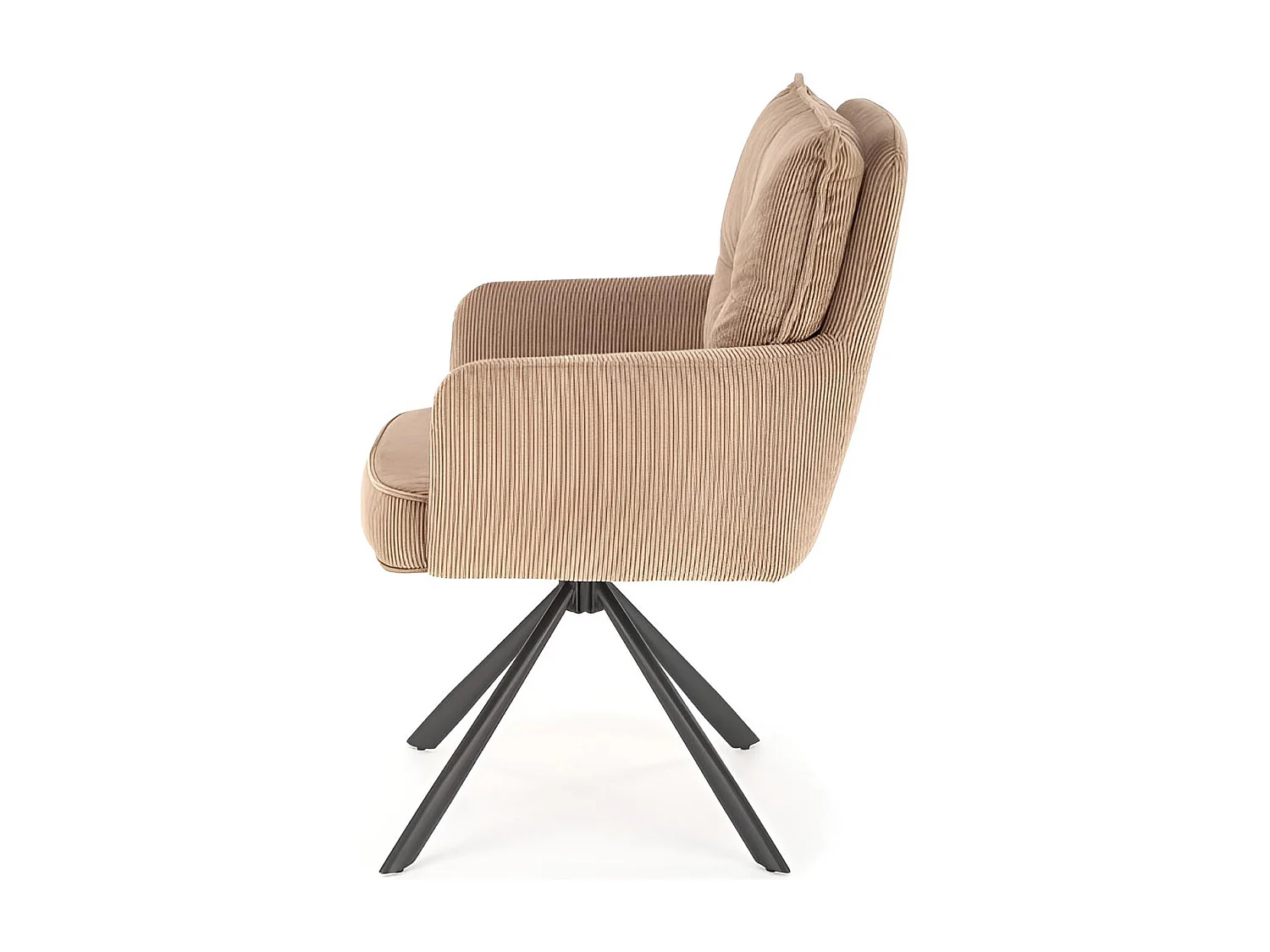 Chaise K528/Fonction pivotante/Revêtement en tissu/Marron