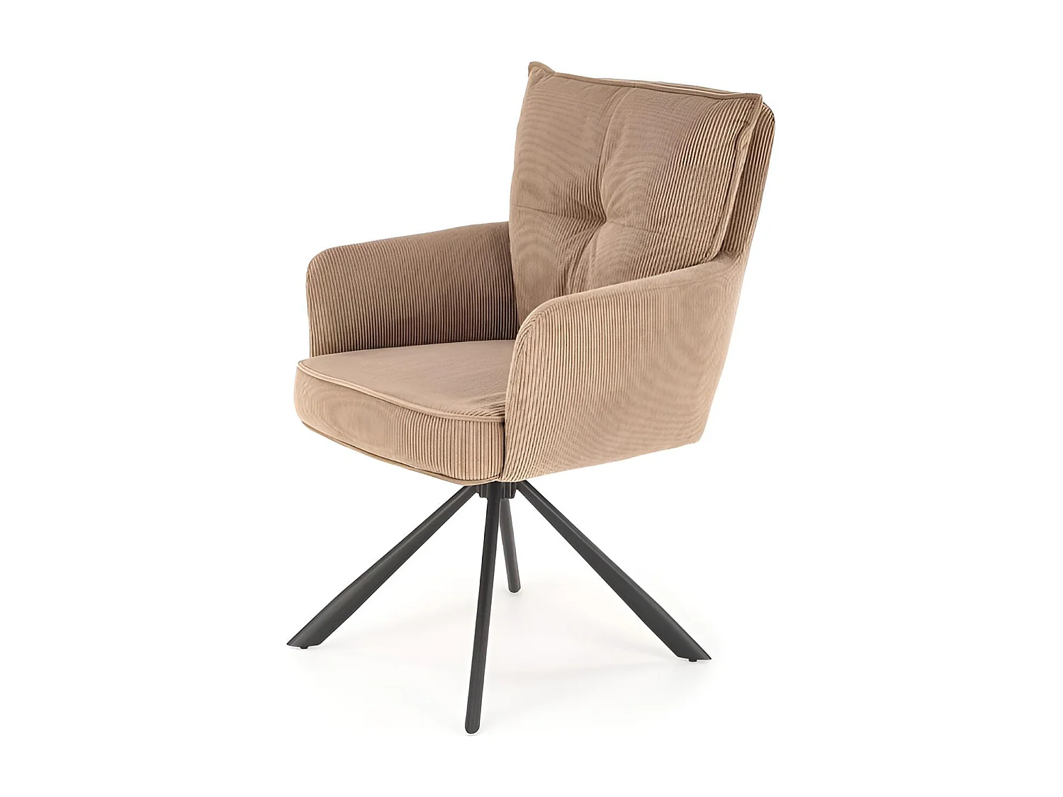 Chaise K528/Fonction pivotante/Revêtement en tissu/Marron