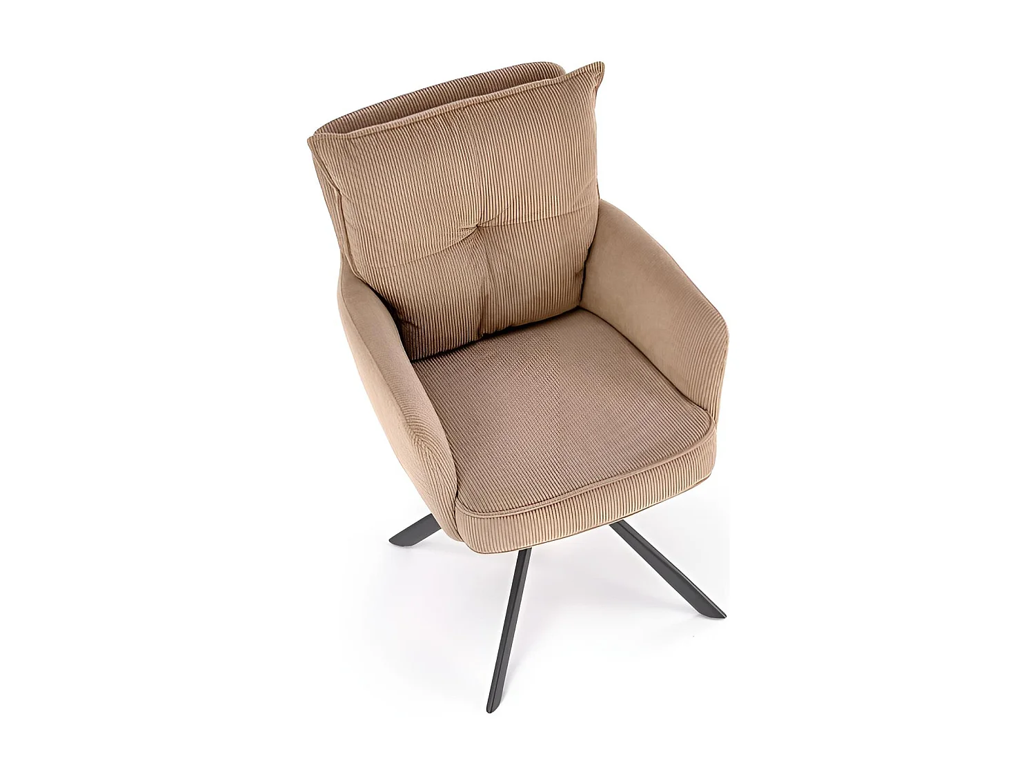 Chaise K528/Fonction pivotante/Revêtement en tissu/Marron