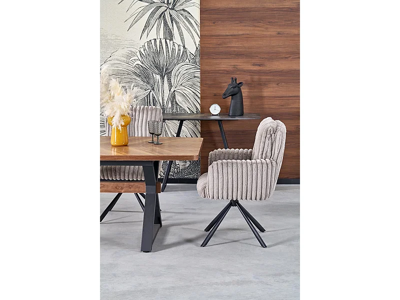 Chaise K572/Revêtement en tissu/Fonction pivotante/Beige