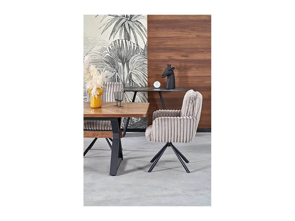 Sedia K572/Rivestimento in tessuto/Funzione girevole/Beige