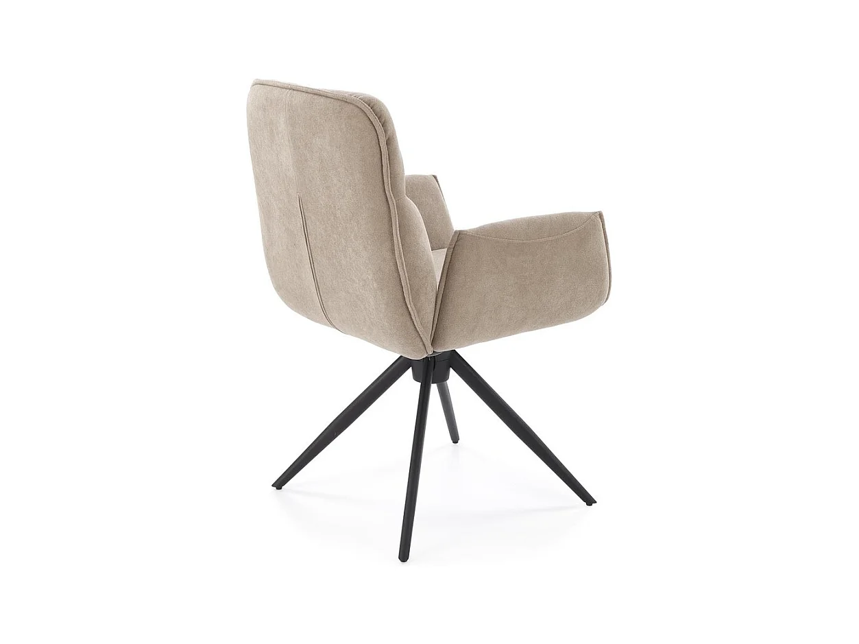 Sedia K574/Rivestimento in tessuto/Funzione girevole/Beige