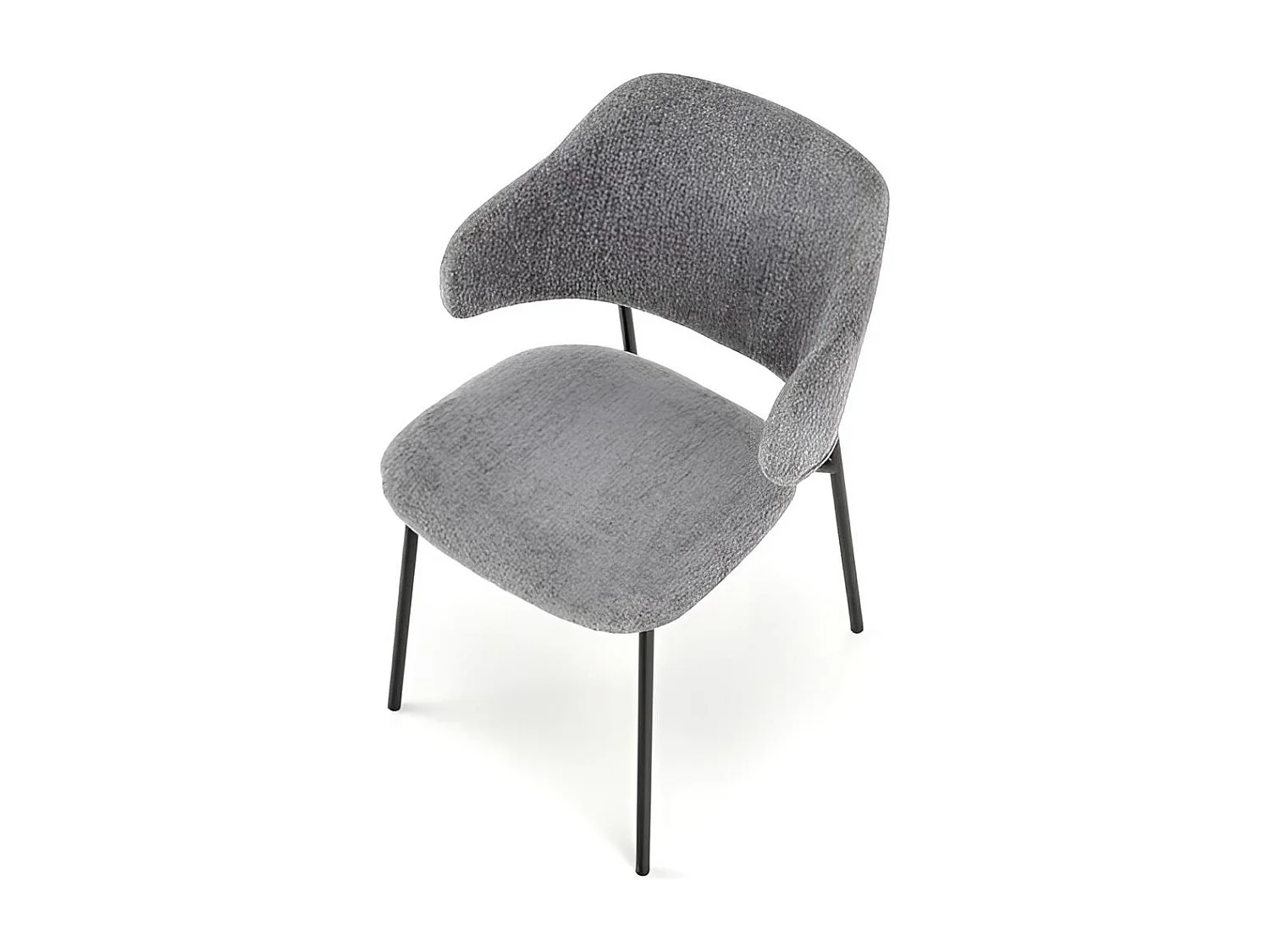 Sedia K497/Rivestimento in tessuto/Grigio