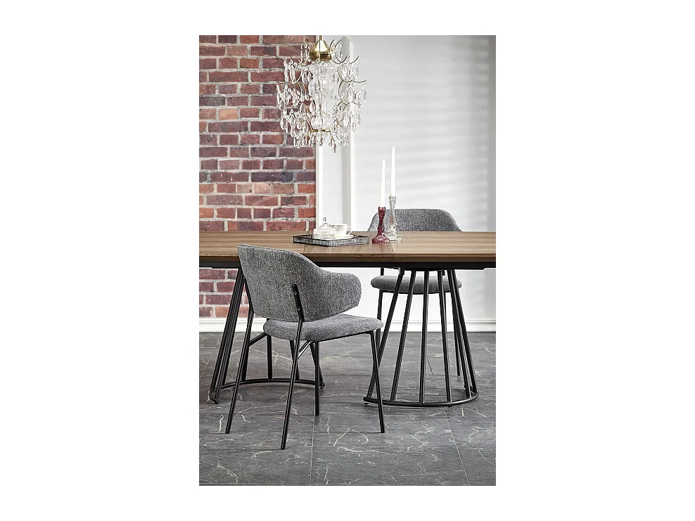 Stuhl K497/Stoffbezug/Grau