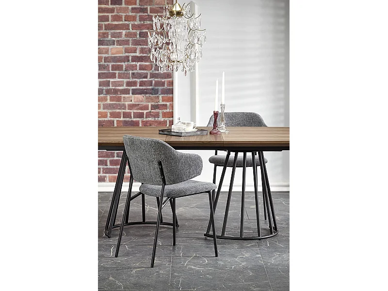 Chaise K497/Housse en tissu/ Gris